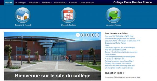 Création d'un site Internet pour le collège de Saint-André