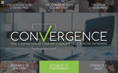 Page d'accueil du site de Convergence comptabilité
